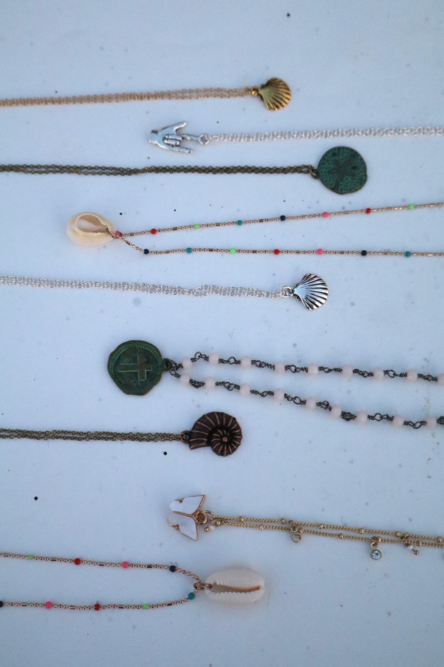 Daisy Gold Seashell Necklace