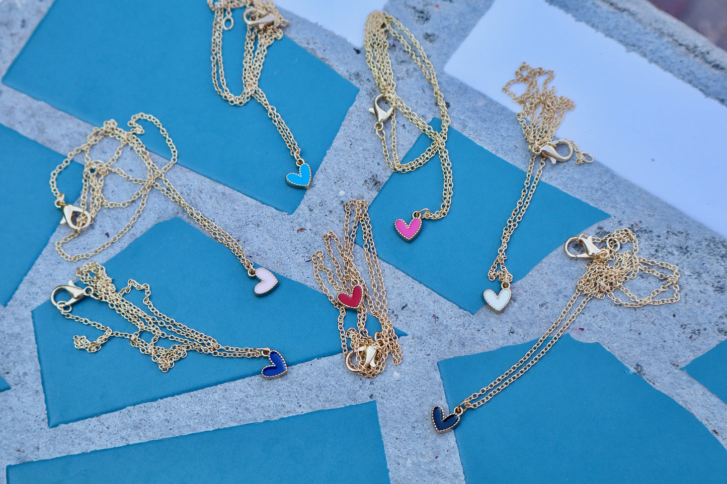 Miley's Hot Pink Heart Necklace