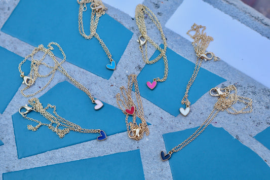 Miley's Pink Heart Necklace