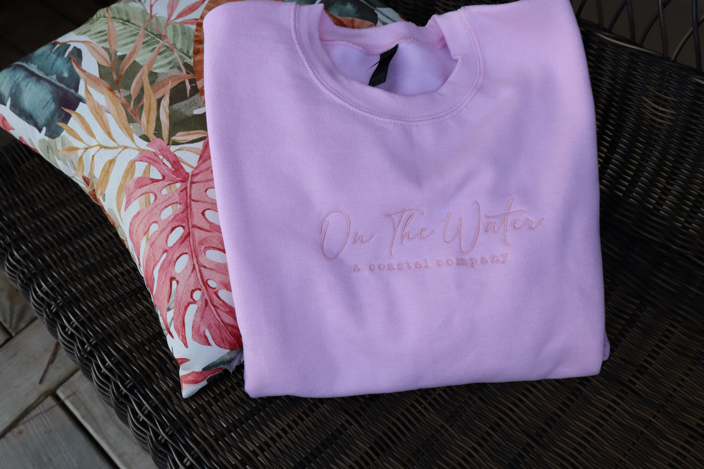 On The Water Signature Sweatshirt - Light Pink & Pretty