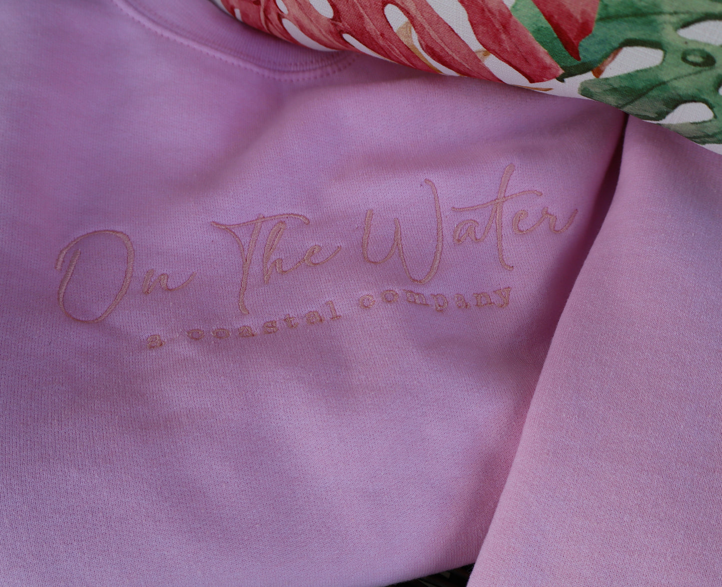 On The Water Signature Sweatshirt - Light Pink & Pretty