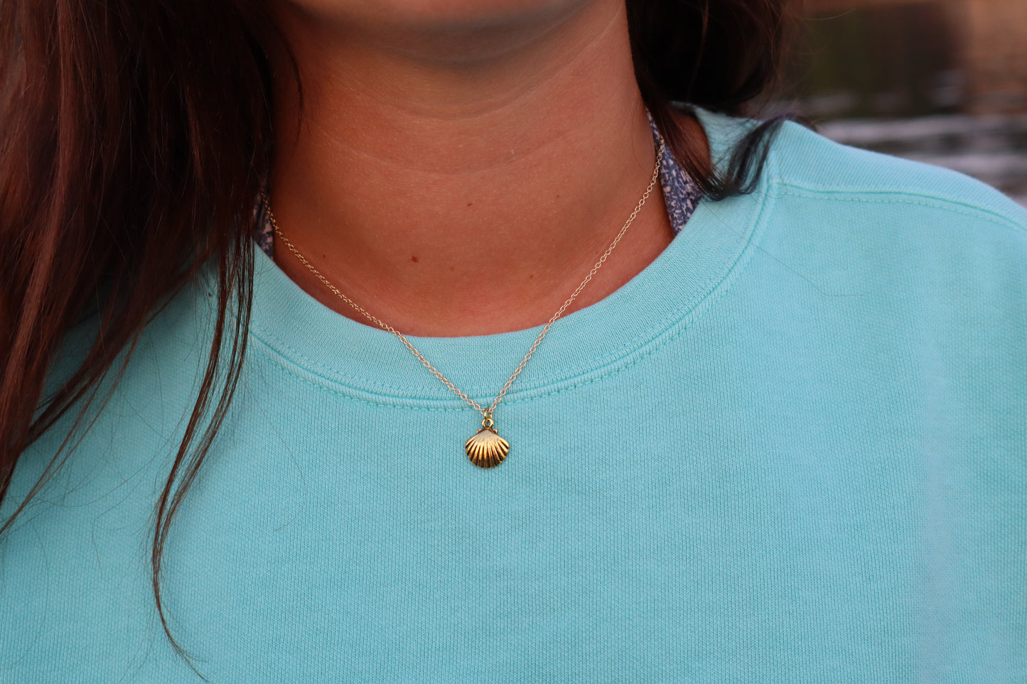 Daisy Gold Seashell Necklace