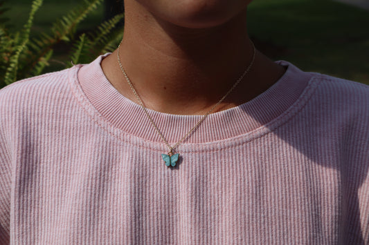 Betty's Blue Butterfly Necklace