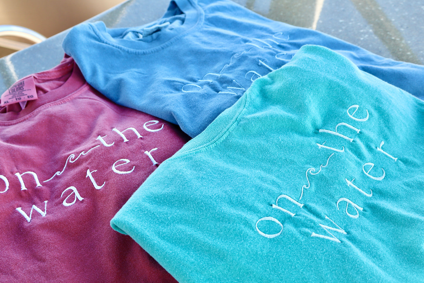 On The Water Signature Tee - Crimson