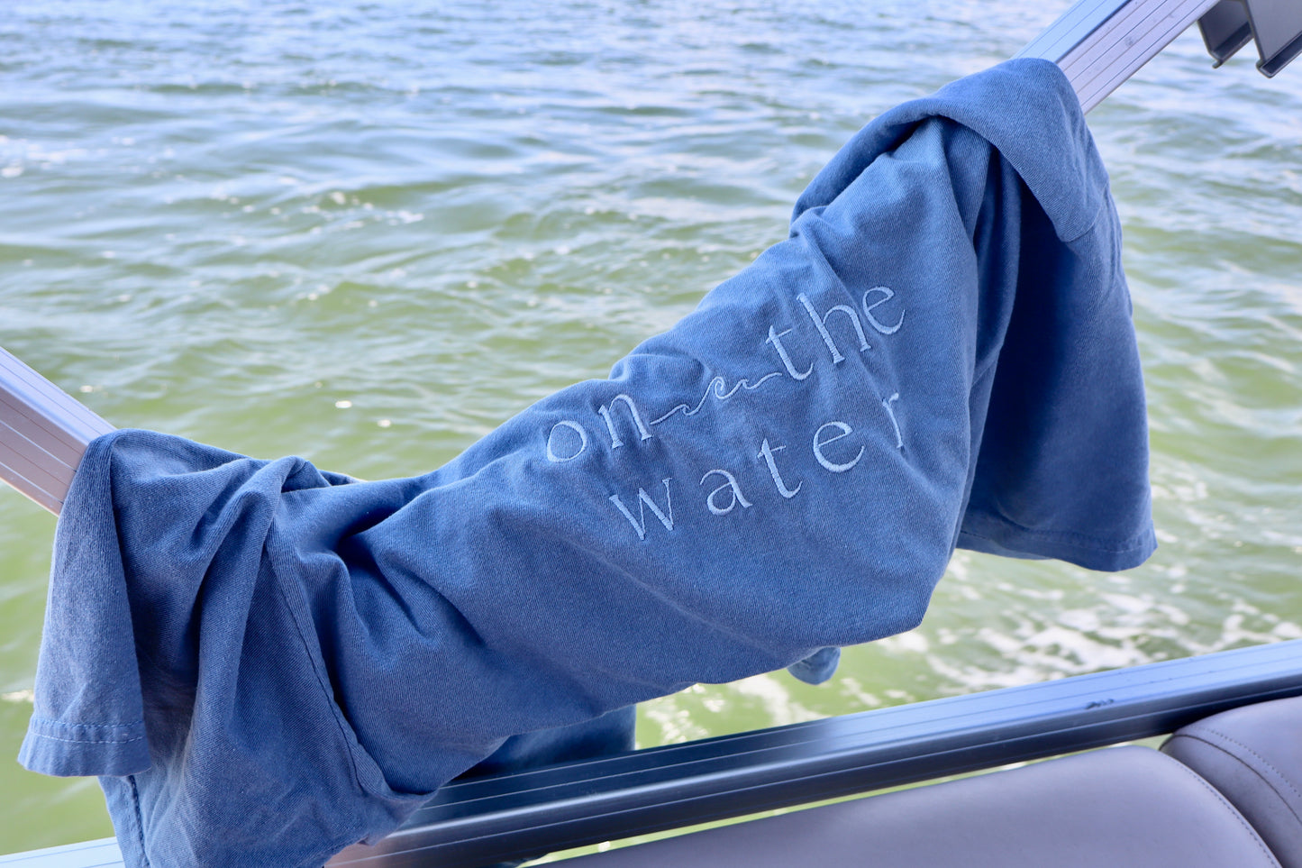 On The Water Signature Tee - Blue Jean