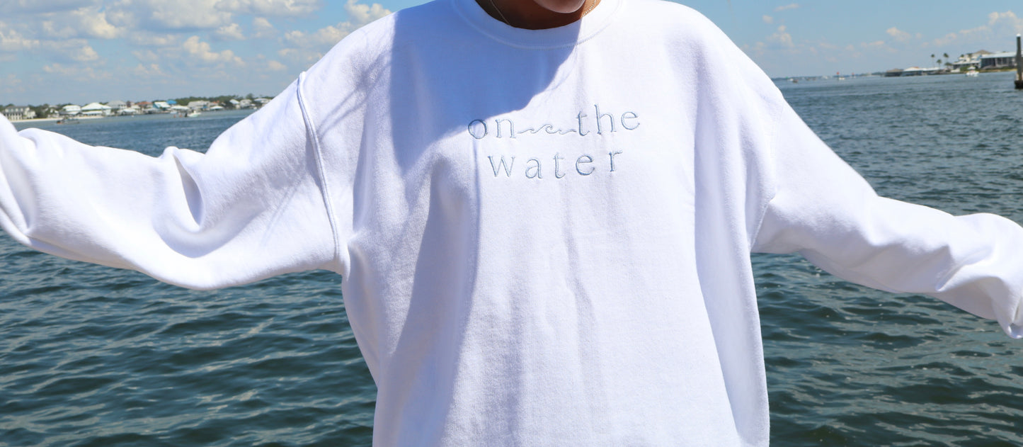 On The Water Signature Sweatshirt - White