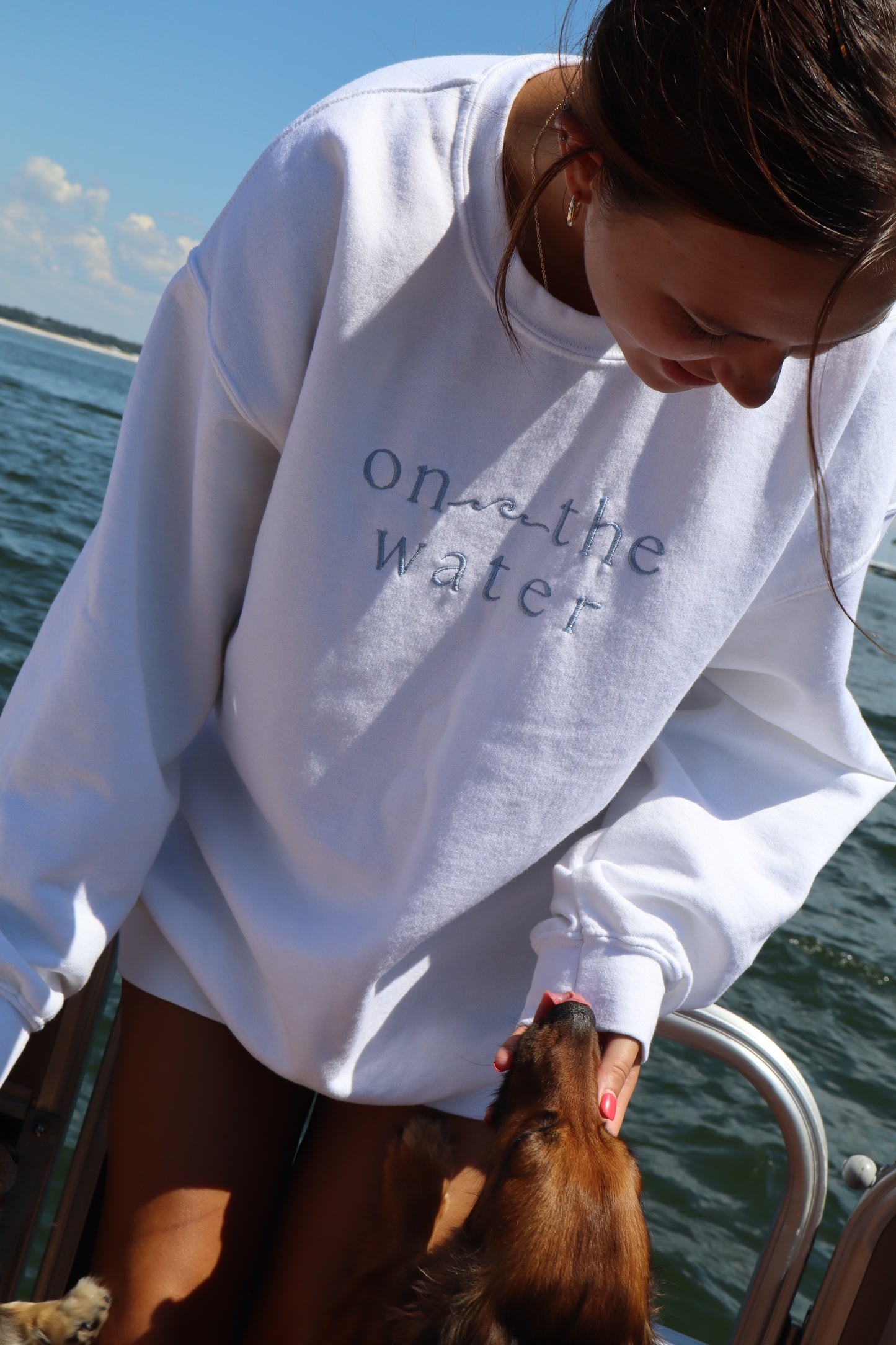 On The Water Signature Sweatshirt - White