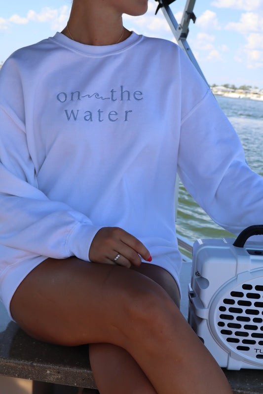On The Water Signature Sweatshirt - White