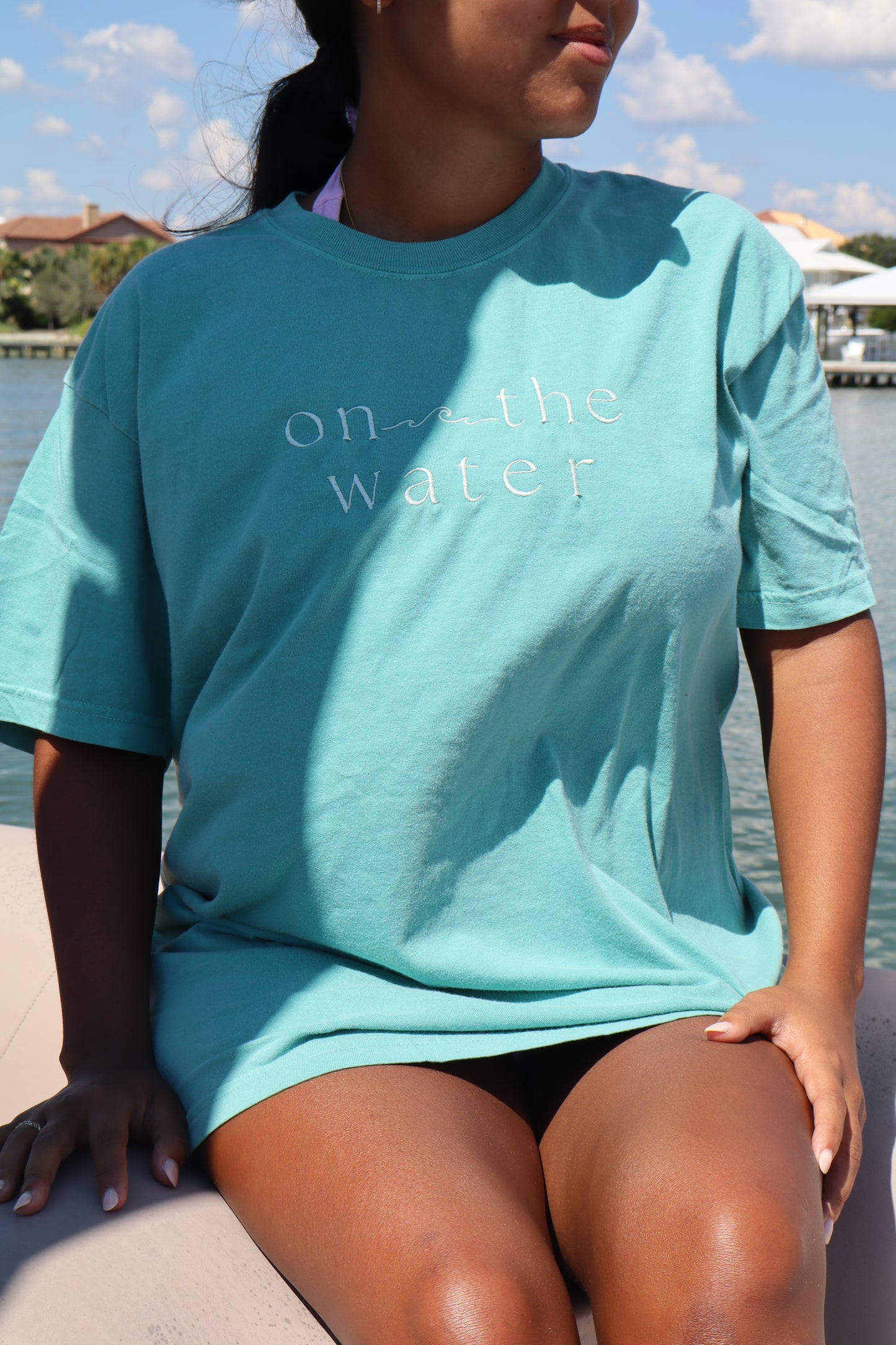 On The Water Signature Tee - Seafoam