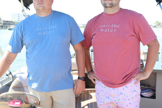 On The Water Signature Tee - Crimson