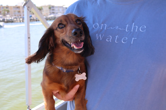 On The Water Signature Tee - Blue Jean