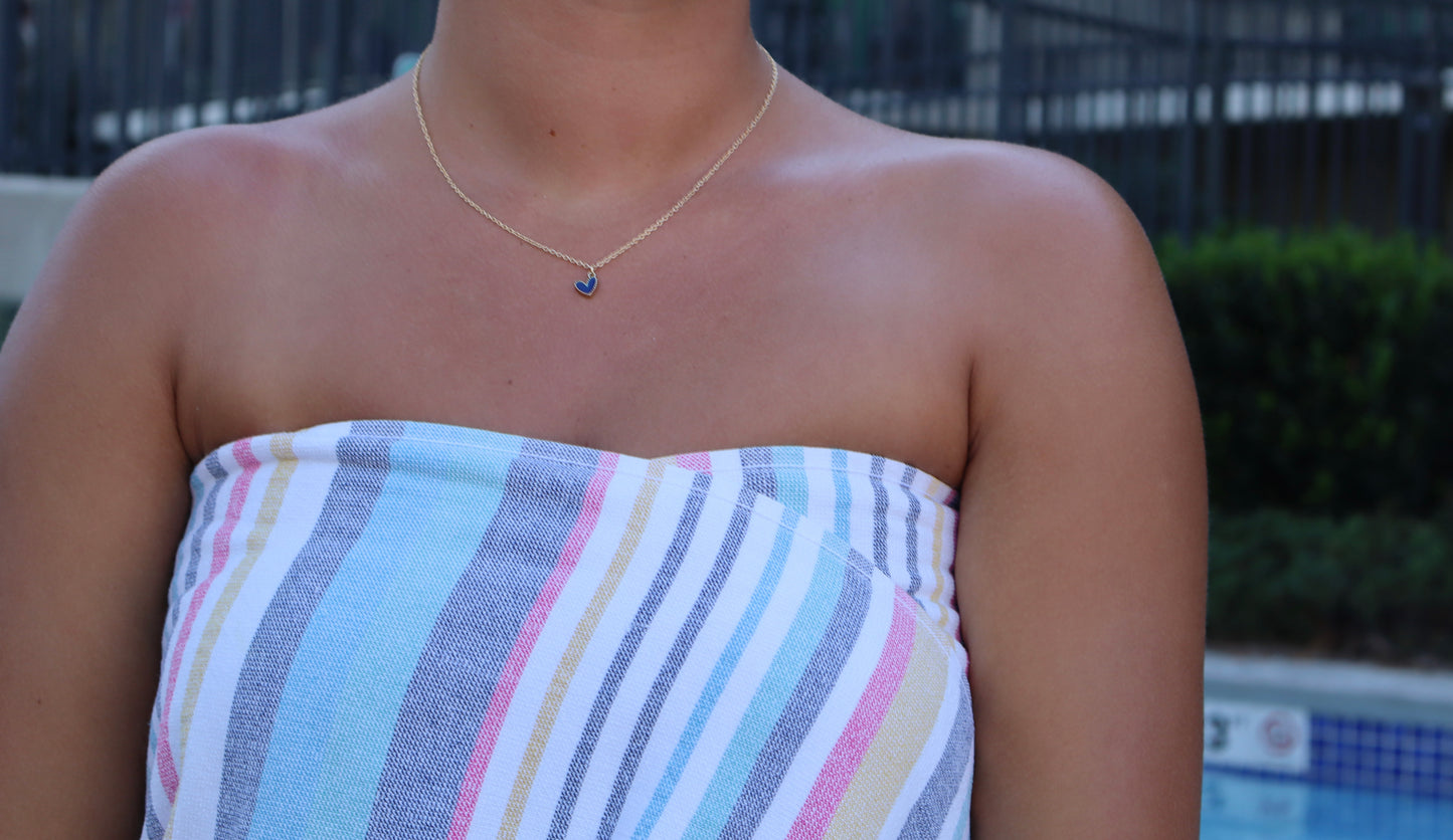 Miley's Navy Heart Necklace