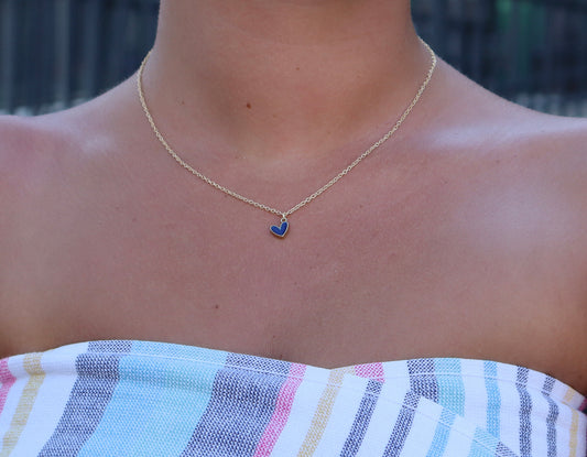 Miley's Navy Heart Necklace