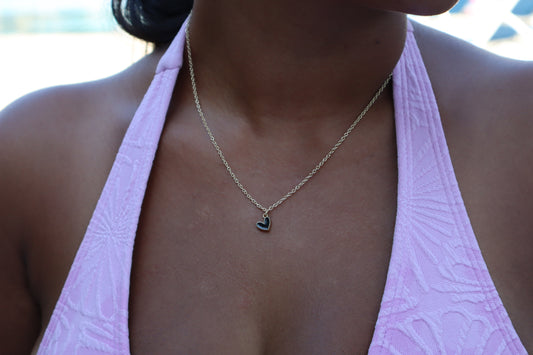 Miley's Black Heart Necklace