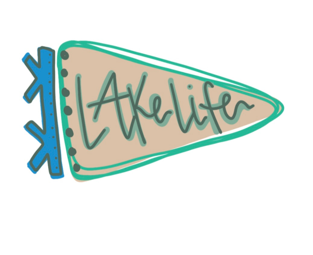 Lake Life Flag Sticker