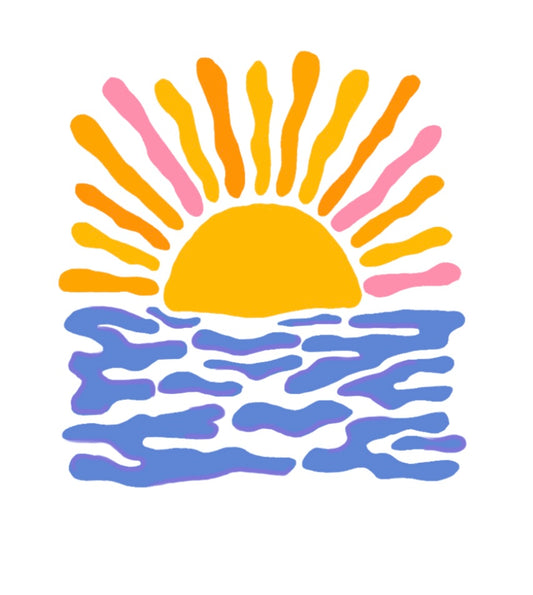 Sunset on the Water Sticker